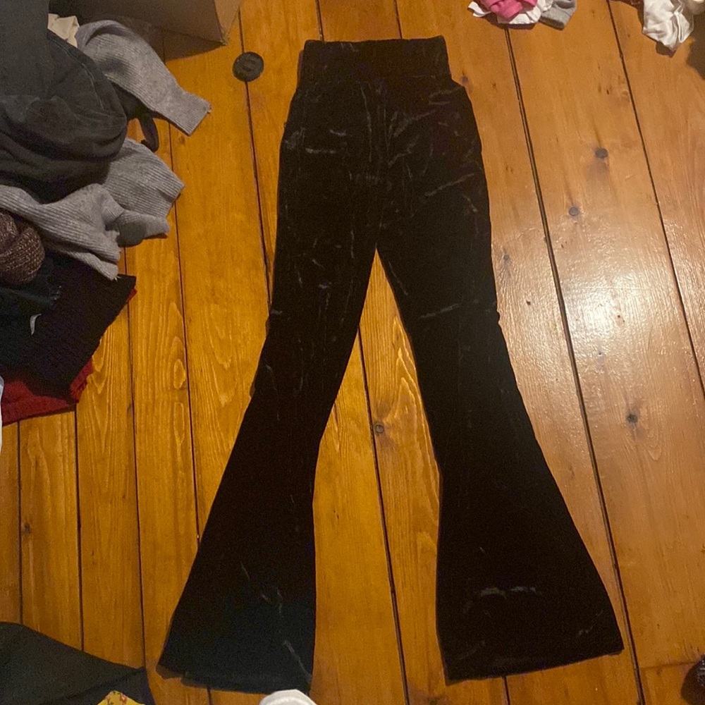 silky flared pants